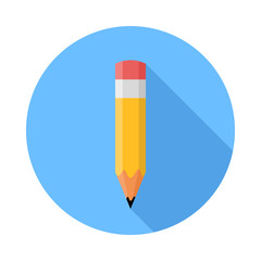 Pencil. Flat Design vector icon