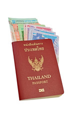 Malaysia bank notes and Thailand Passport