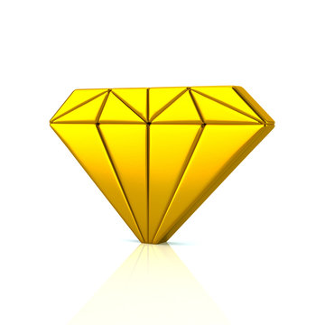 Golden diamond icon