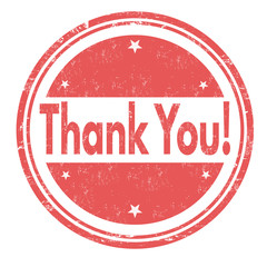 Thank you sign or stamp