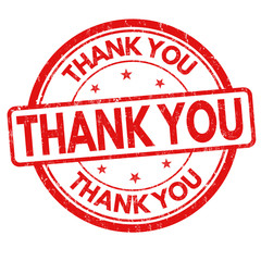 Thank you sign or stamp