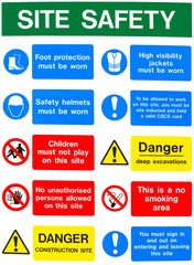 Health and safety warning sign message board