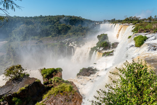 Argentinian Side of Iguazu Falls in Misiones Province, Argentina
