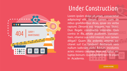 Under Construction Conceptual Banner