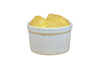 Omelete Souffle isolate on white background