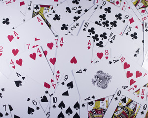 poker card on dark black background