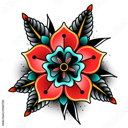 quot old tattoo flower quot stock image and royalty free quot old tattoo flower quot stock image and royalty free