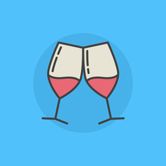 Pair of wine glasses icon
