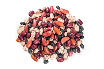 Chili bean mix isolated on a white background