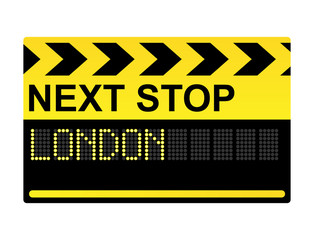 Naklejka premium Next Stop London Sign