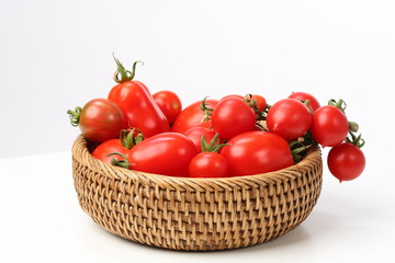 Assortment of fresh organic tomatoes