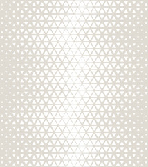 Abstract geometric subtle deco art halftone hexagone and triangle print pattern