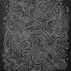 Cartoon cute doodles Africa illustration