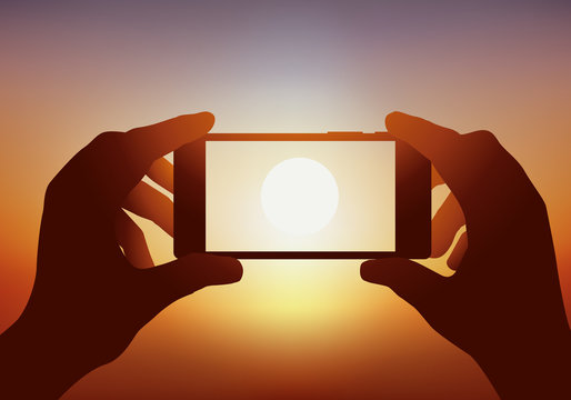 Photo - Smartphone - Coucher de soleil - appareil photo