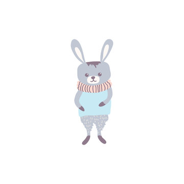 Cute rabbit. Vector illustration