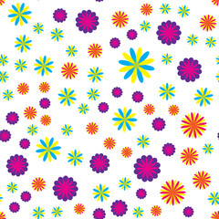 Seamless pattern with beautiful flowers