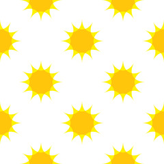 Seamless pattern with sun