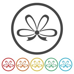 Gift ribbon, Vector Bow icon 