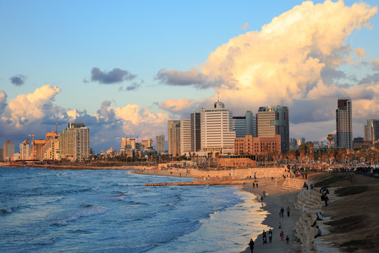 Panoramic view of tel Aviv from Jaffa