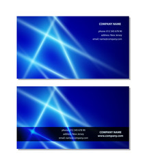 Abstract light business card vector
