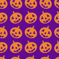 Halloween vector pumpkin pattern. Endless texture can be used for wallpaper, pattern fills, web page,background,surface