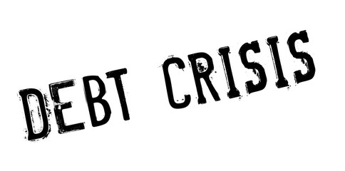 Debt Crisis rubber stamp. Grunge design with dust scratches. Effects can be easily removed for a clean, crisp look. Color is easily changed.