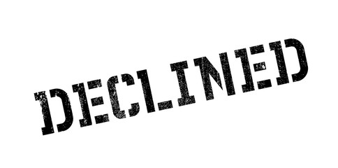 Declined rubber stamp. Grunge design with dust scratches. Effects can be easily removed for a clean, crisp look. Color is easily changed.