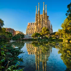 Poster Im Rahmen Sagrada Familia in Barcelona, Spanien © Mapics