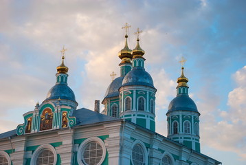 Holy Assumption Cathedral in Smolensk at sunset