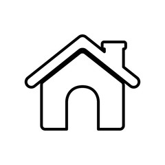 House icon. Home real estate and building theme. Isolated design. Vector illustration