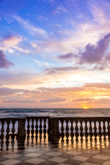 Mascagni Terrace in Leghorn, Italy