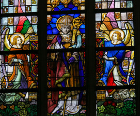 Stained Glass - Saint Landoald of Ghent