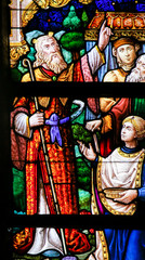 Fototapeta premium Stained Glass - Moses