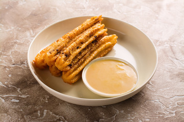 Traditional spanish dessert churros