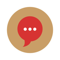 Fototapeta premium Bubble icon. Communication message discussion and conversation theme. Isolated design. Vector illustration