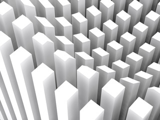 Fototapeta premium Columns surface diagram, 3d render