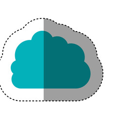 Cloud computing icon. Storage technology virtual and network theme. Isolated design. Vector illustration
