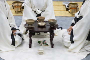 traditional korean teapot used in tea ceremony
