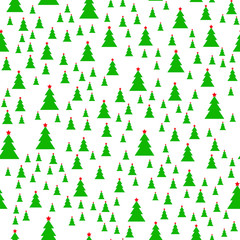 Fototapeta premium Christmas tree seamless pattern. New year geometric ornament
