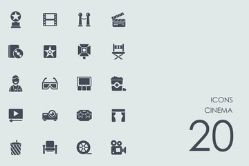 Set of cinema icons