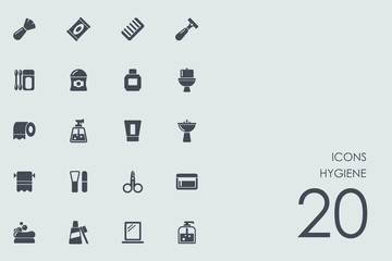 Fototapeta premium Set of hygiene icons