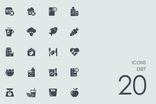 Set of diet icons