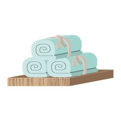 Towels icon. Spa center healthy lifestyle and care theme. Isolated design. Vector illustration