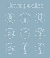 Set of orthopedics simple icons