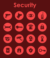 Set of security simple icons