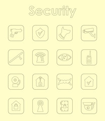 Set of security simple icons