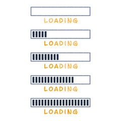 Vector loading bar set