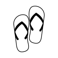 Sandals icon. Shoes fashion footwear beuty and beach theme. Isolated design. Vector illustration