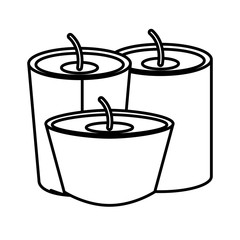 Candle icon. Fire flame and light theme. Isolated design. Vector illustration