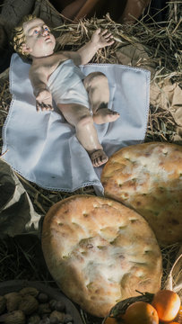 Ges&ugrave; bambino e il pane